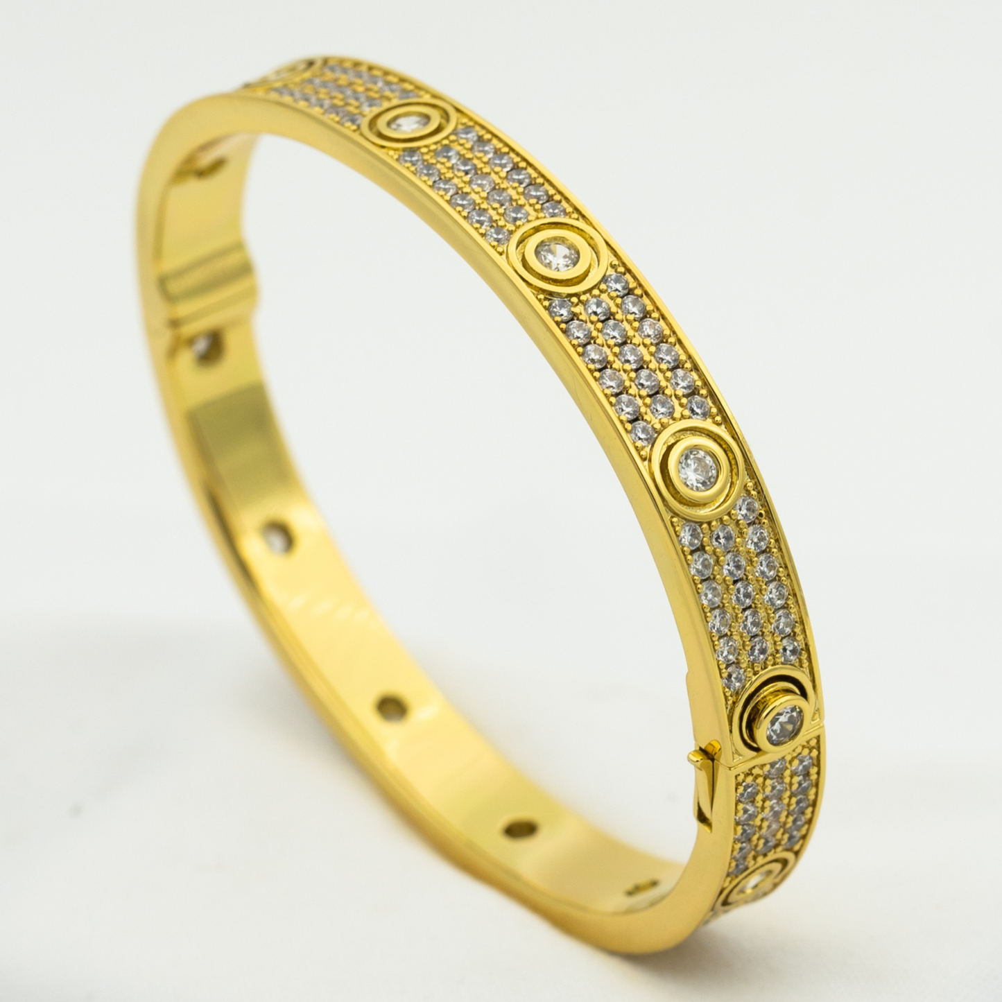 [Renovia Jewelry]LOVE BRACELET 6.1MM DIAMOND-PAVED 10 BIG DIAMONDS
