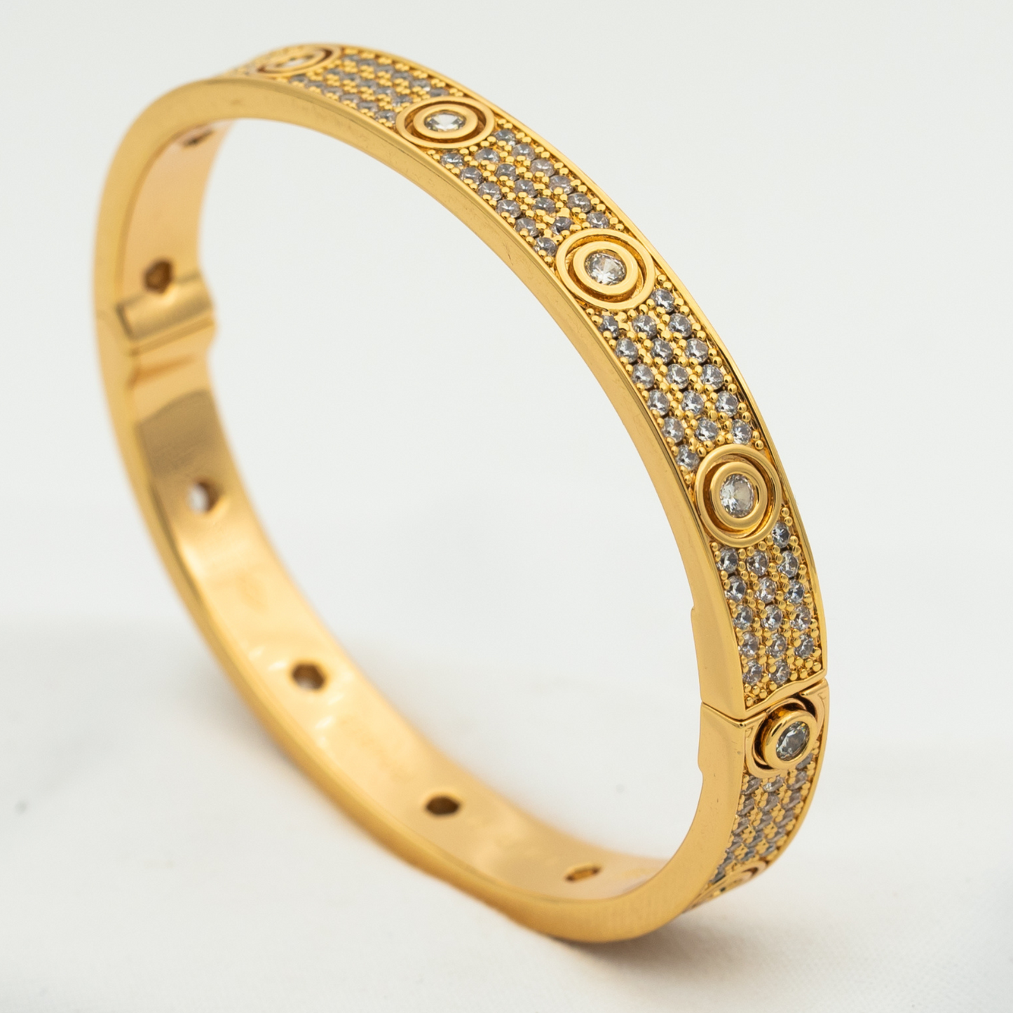 [Renovia Jewelry]LOVE BRACELET 6.1MM DIAMOND-PAVED 10 BIG DIAMONDS