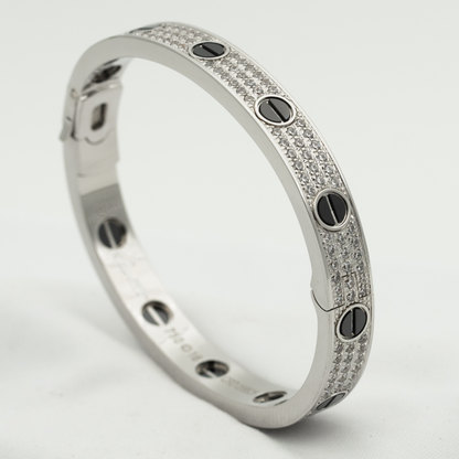 [Renovia Jewelry]LOVE BRACELET 6.1MM DIAMOND-PAVED CERAMIC