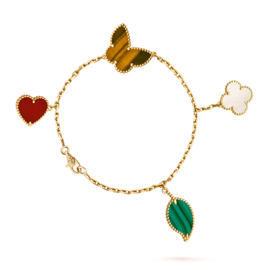 [Renovia Jewelry]LUCKY SPRING 5 MOTIF GOLD BRACELET