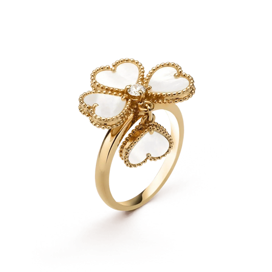 [Renovia Jewelry]SWEET CLOVER WHITE MOP RING
