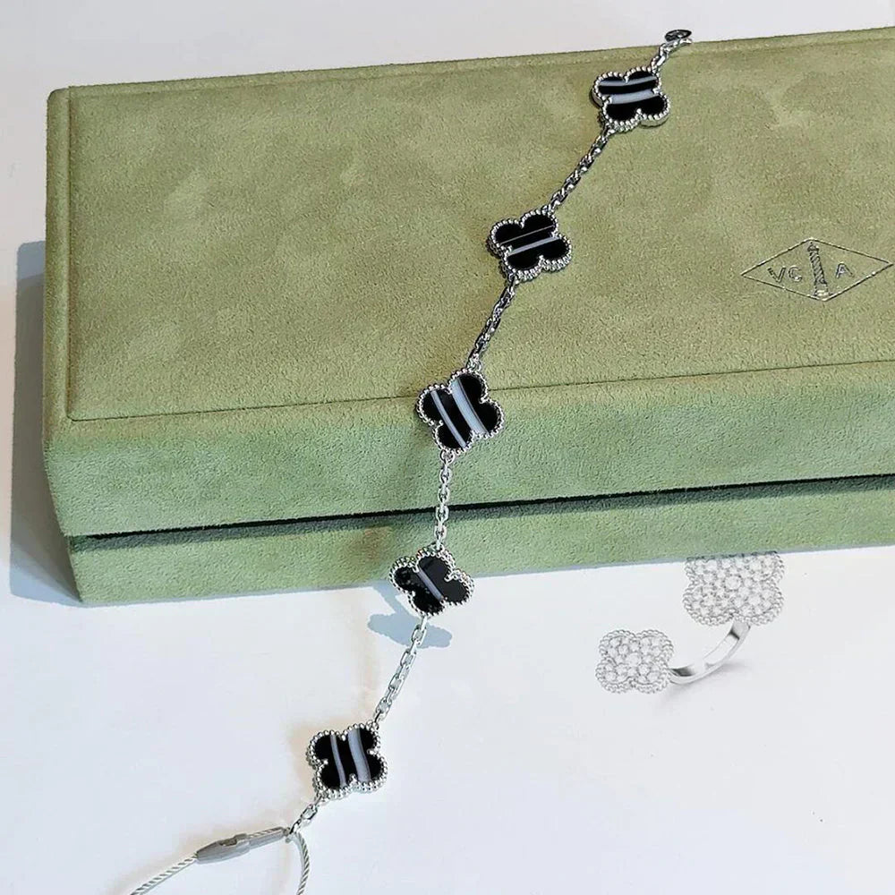 [Renovia Jewelry] CLOVER 5 MOTIF PULSAR STONE BRACELET COLLECTION