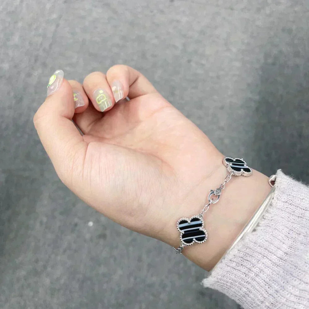 [Renovia Jewelry] CLOVER 5 MOTIF PULSAR STONE BRACELET COLLECTION