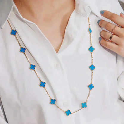 [Renovia Jewelry]CLOVER 20 MOTIFS TURQUOISE GOLD