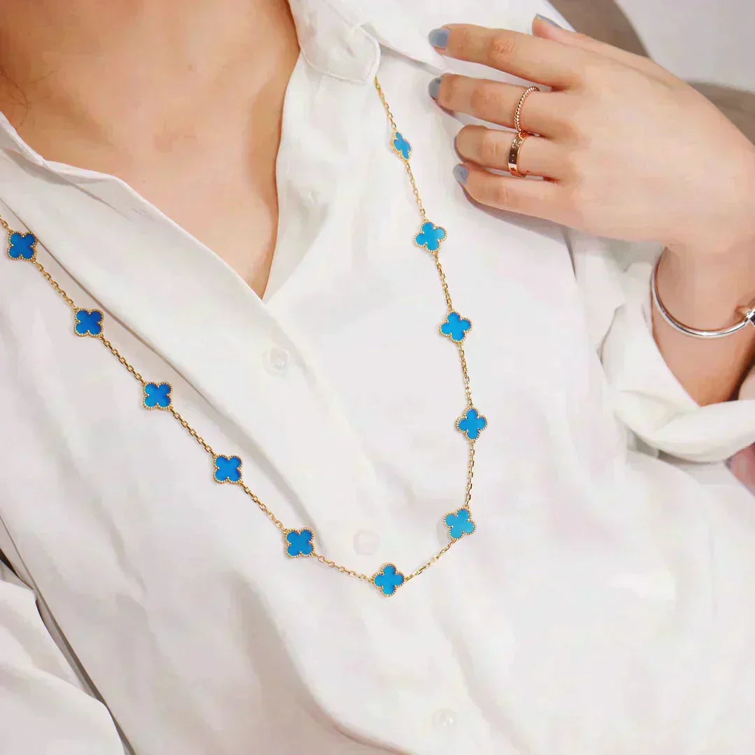[Renovia Jewelry]CLOVER 20 MOTIFS TURQUOISE GOLD