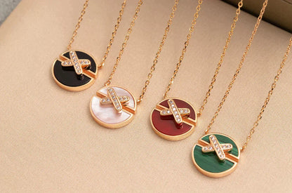 [Renovia Jewelry]JEUX DE ROSE GOLD DIAMOND NECKLACE
