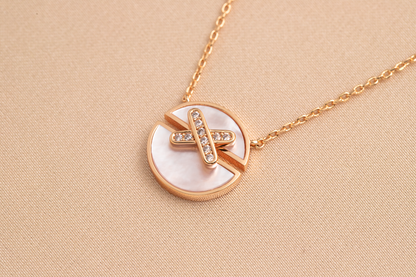 [Renovia Jewelry]JEUX DE PINK GOLD DIAMOND NECKLACE