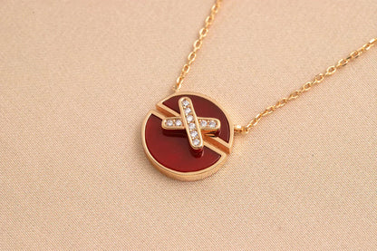 [Renovia Jewelry]JEUX DE ROSE GOLD DIAMOND NECKLACE