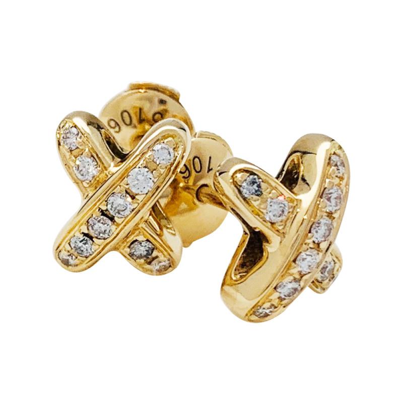 [Renovia Jewelry]JEUX DE GOLD DIAMOND EARRINGS