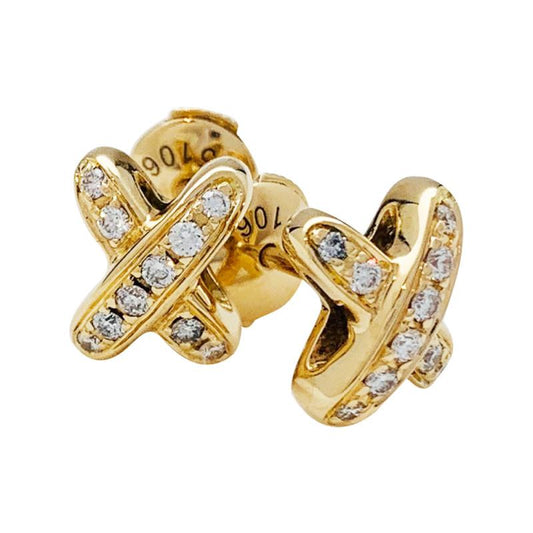 [Renovia Jewelry]JEUX DE GOLD DIAMOND EARRINGS