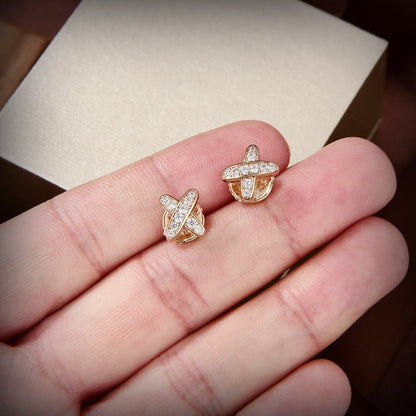 [Renovia Jewelry]JEUX DE GOLD DIAMOND EARRINGS