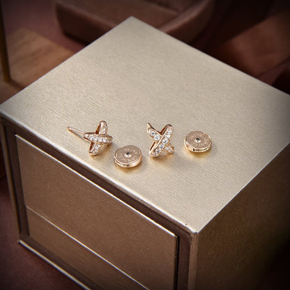 [Renovia Jewelry]JEUX DE GOLD DIAMOND EARRINGS