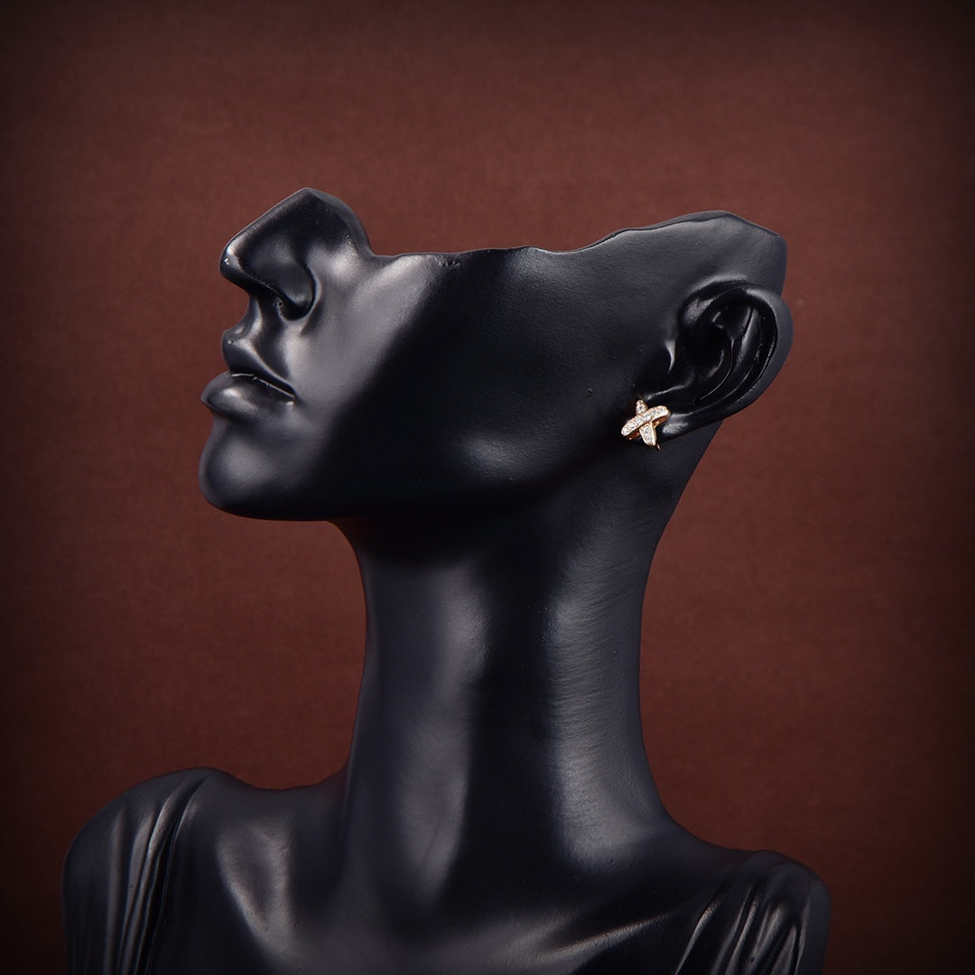 [Renovia Jewelry]JEUX DE GOLD DIAMOND EARRINGS