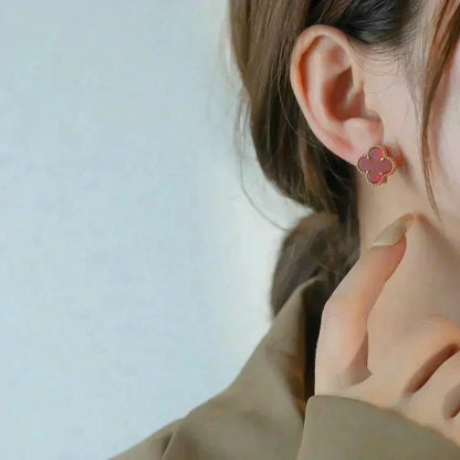 [Renovia Jewelry]CLOVER MEDIUM 1 MOTIFS CARNELIAN  EARRINGS