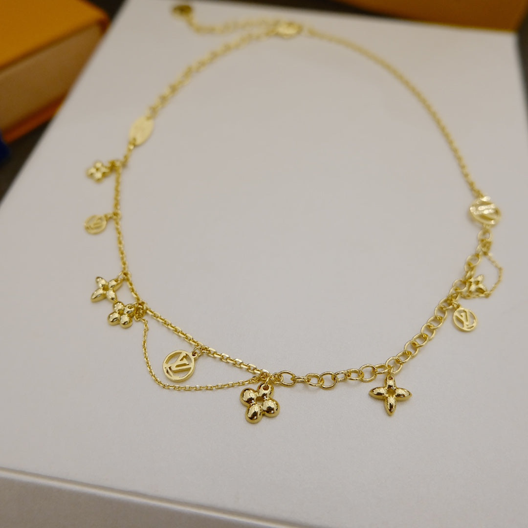 [Renovia Jewelry]BLOOMING SUPPLE NECKLACE BRASS