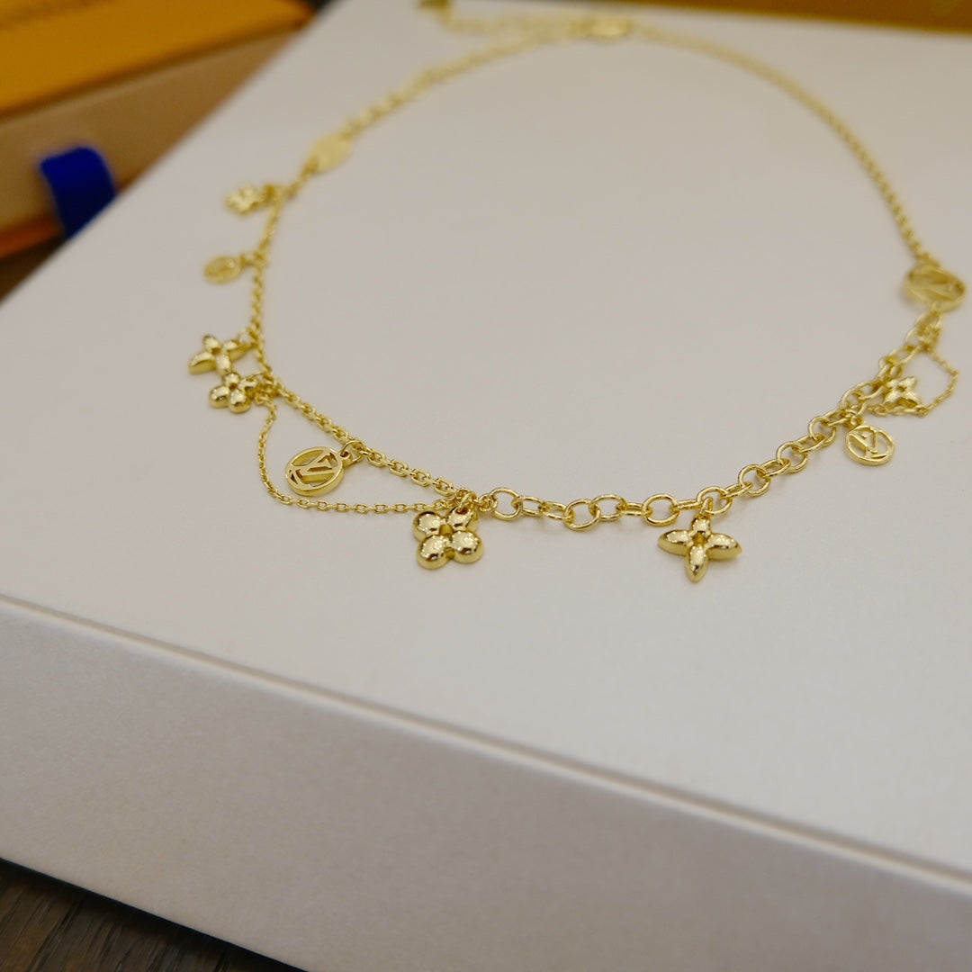 [Renovia Jewelry]BLOOMING SUPPLE NECKLACE BRASS