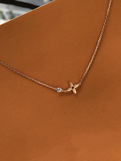 [Renovia Jewelry]BLOSSOM PENDANT PINK GOLD AND DIAMOND
