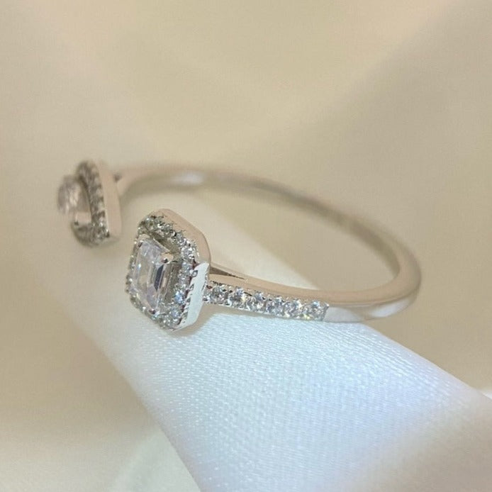 [Renovia Jewelry]MY TWIN TOI & MOI SILVER DIAMOND RING