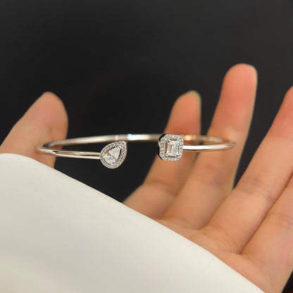 [Renovia Jewelry]JONC FLEX MY TWIN TOI & MOI SILVER DIAMOND BRACELET
