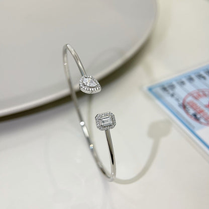 [Renovia Jewelry]JONC FLEX MY TWIN TOI & MOI SILVER DIAMOND BRACELET