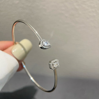 [Renovia Jewelry]JONC FLEX MY TWIN TOI & MOI SILVER DIAMOND BRACELET