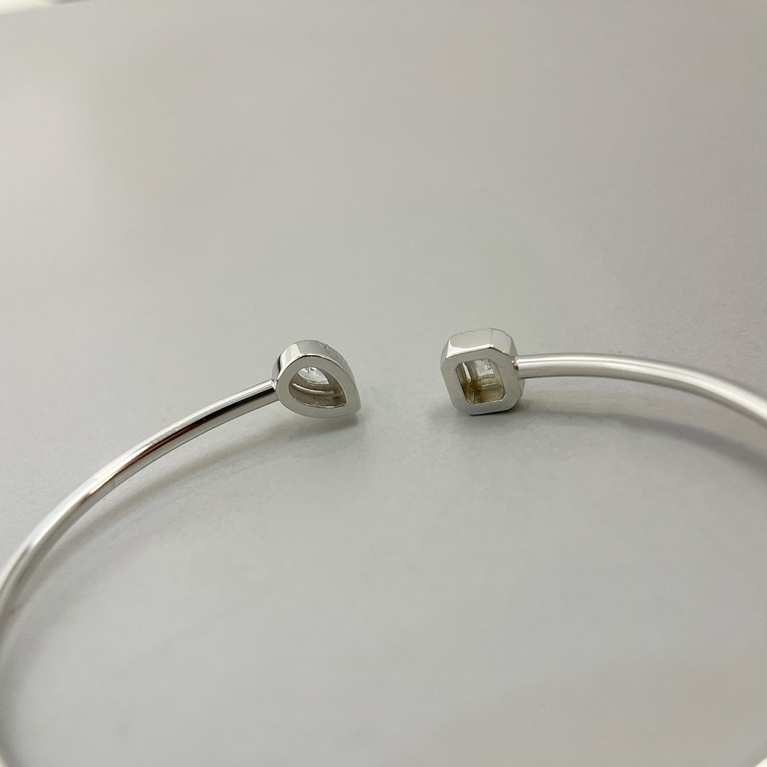 [Renovia Jewelry]JONC FLEX MY TWIN TOI & MOI SILVER DIAMOND BRACELET
