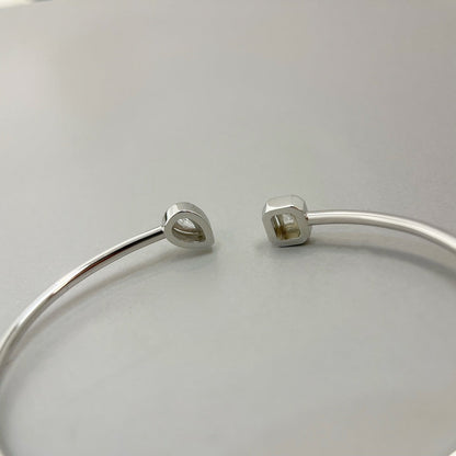 [Renovia Jewelry]JONC FLEX MY TWIN TOI & MOI SILVER DIAMOND BRACELET