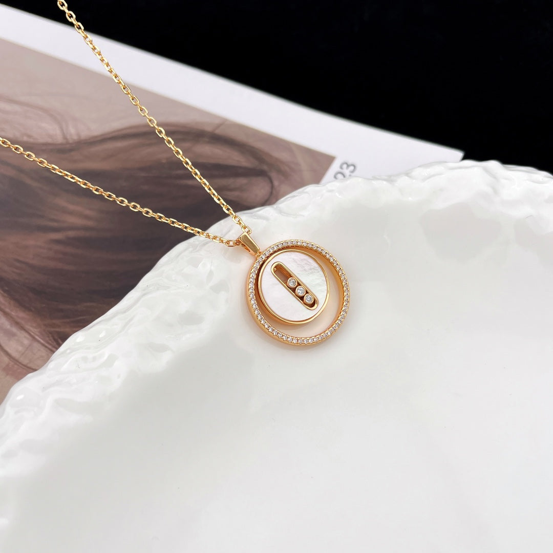 [Renovia Jewelry]LUCKY MOVE MM NACRE BLANCHE DIAMOND NECKLACE