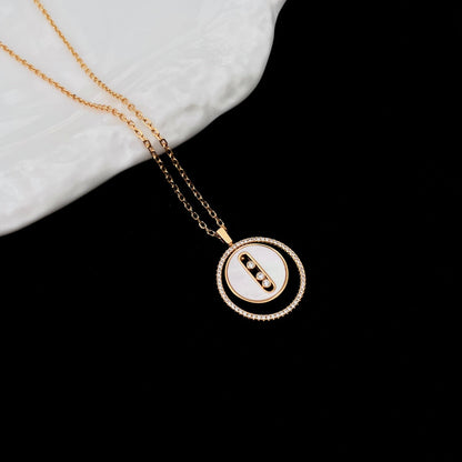 [Renovia Jewelry]LUCKY MOVE MM NACRE BLANCHE DIAMOND NECKLACE