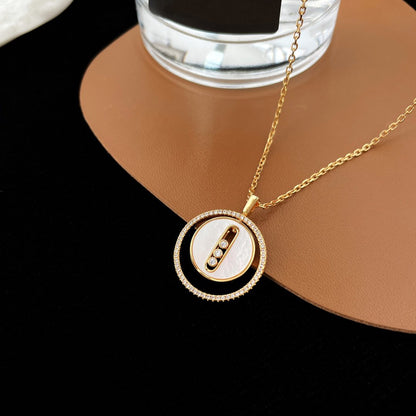 [Renovia Jewelry]LUCKY MOVE MM NACRE BLANCHE DIAMOND NECKLACE