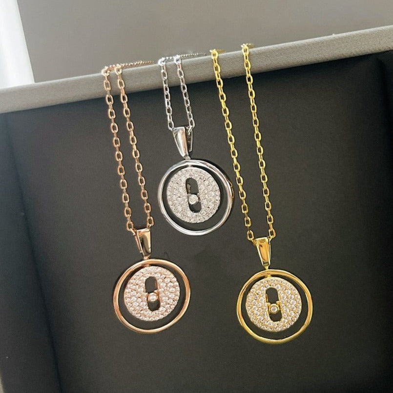 [Renovia Jewelry]LUCKY MOVER PM PAVED NECKLACE