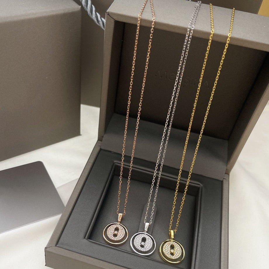 [Renovia Jewelry]LUCKY MOVER PM PAVED NECKLACE