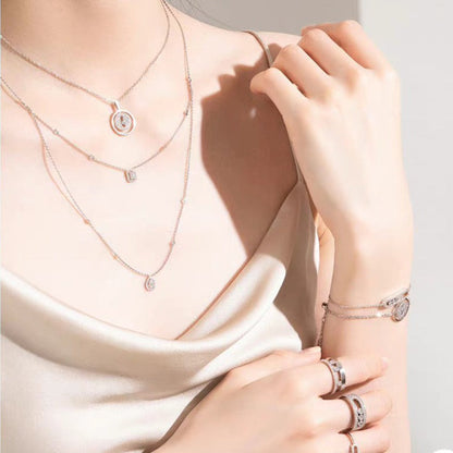 [Renovia Jewelry]LUCKY MOVER PM PAVED NECKLACE