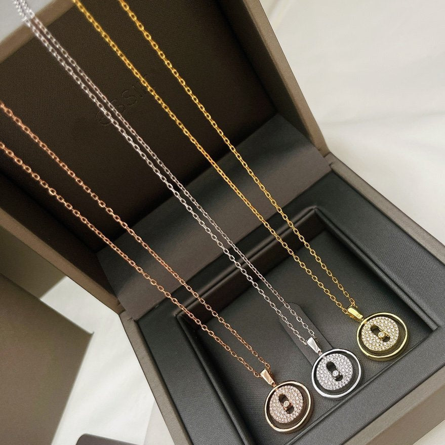 [Renovia Jewelry]LUCKY MOVER PM PAVED NECKLACE