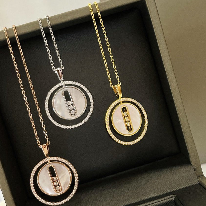 [Renovia Jewelry]LUCKY MOVE MM NACRE BLANCHE DIAMOND NECKLACE