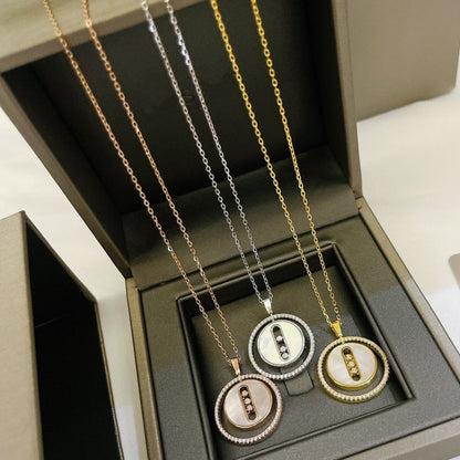[Renovia Jewelry]LUCKY MOVE MM NACRE BLANCHE DIAMOND NECKLACE