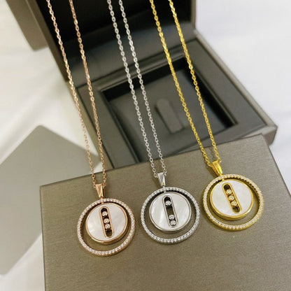 [Renovia Jewelry]LUCKY MOVE MM NACRE BLANCHE DIAMOND NECKLACE