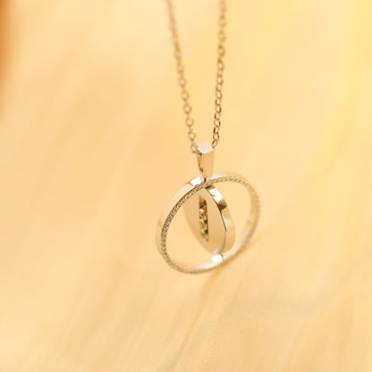 [Renovia Jewelry]LUCKY MOVE MM SILVER DIAMOND NECKLACE