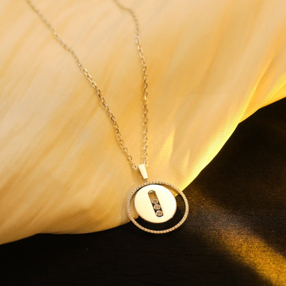 [Renovia Jewelry]LUCKY MOVE MM SILVER DIAMOND NECKLACE