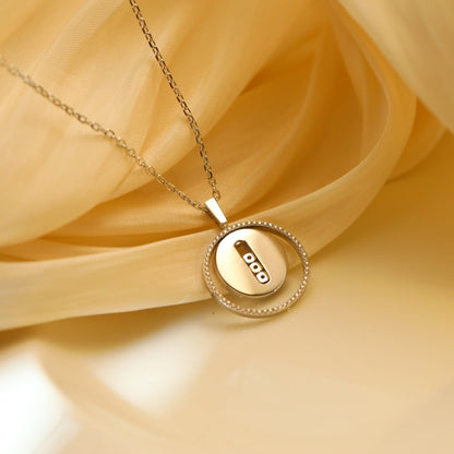 [Renovia Jewelry]LUCKY MOVE MM SILVER DIAMOND NECKLACE