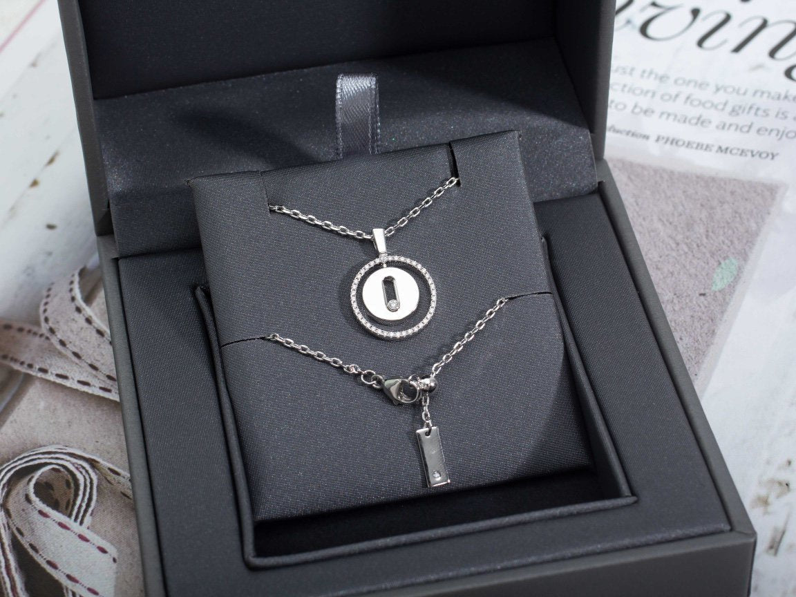 [Renovia Jewelry]LUCKY MOVE PM NECKLACE SILVER DIAMOND