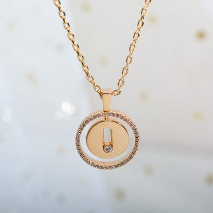 [Renovia Jewelry]LUCKY MOVE PM NECKLACE PINK GOLD DIAMOND