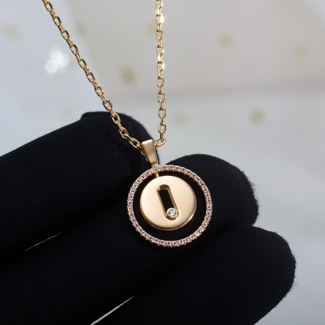 [Renovia Jewelry]LUCKY MOVE PM NECKLACE PINK GOLD DIAMOND