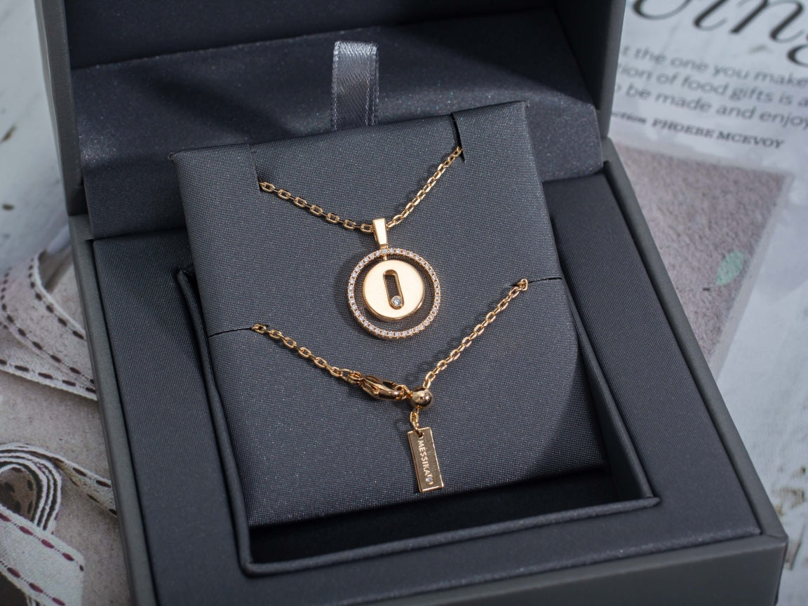 [Renovia Jewelry]LUCKY MOVE PM NECKLACE PINK GOLD DIAMOND