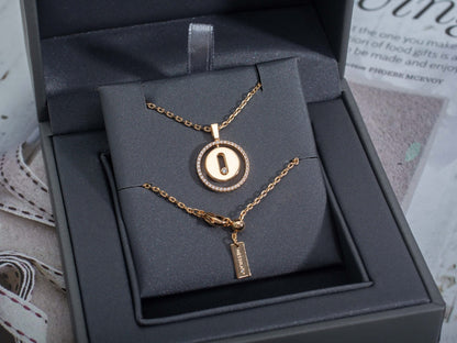 [Renovia Jewelry]LUCKY MOVE PM NECKLACE PINK GOLD DIAMOND