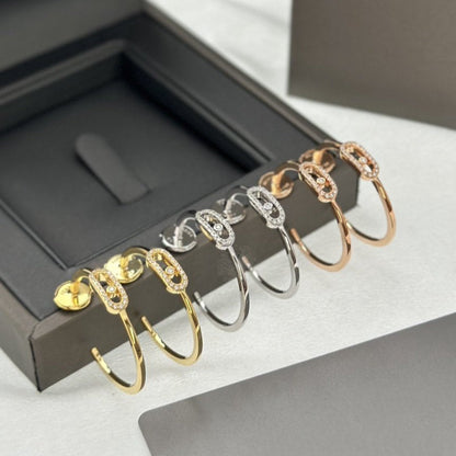 [Renovia Jewelry]CREOLES MOVE UNO PM DIAMOND EARRINGS