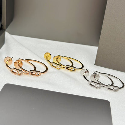 [Renovia Jewelry]CREOLES MOVE UNO PM DIAMOND EARRINGS