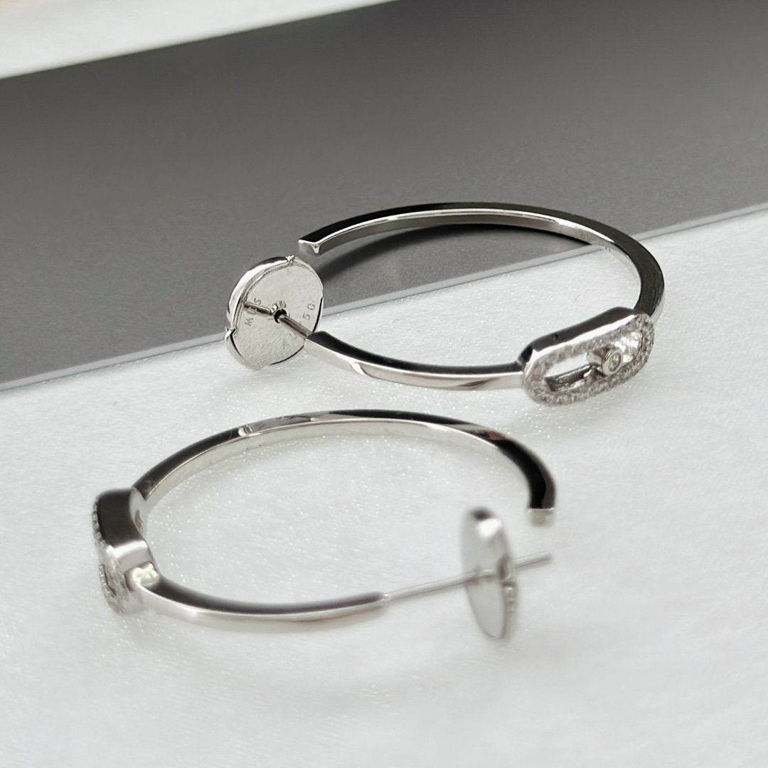 [Renovia Jewelry]CREOLES MOVE UNO PM DIAMOND EARRINGS