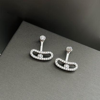 [Renovia Jewelry]MOVE UNO SILVER DIAMOND EARRINGS