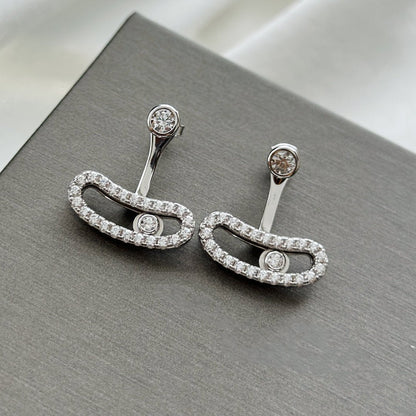 [Renovia Jewelry]MOVE UNO SILVER DIAMOND EARRINGS